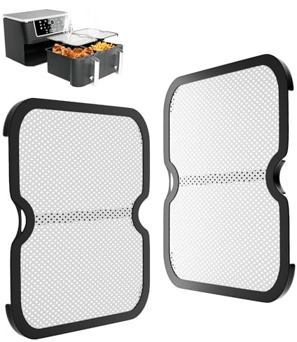UNBOX 2 x Splash Guards for Ninja Foodi MAX Dual Zone Hot Air Fryer AF400 & AF451 - LFGB Tested Grease Splash Guard Accessories for Ninja Hot Air Fryer, Protection for Heating Element & Fan