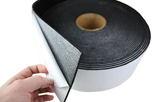 tukan-tex Filzband selbstklebend, 80mm breit, 3,0mm stark, 20m lang, Filzgleiter Rolle, Klapperschutz, Dichtungsband aus Filz (Schwarz, 8cm breit, 3,0mm stark, 20meter lang) (1,07€/meter)