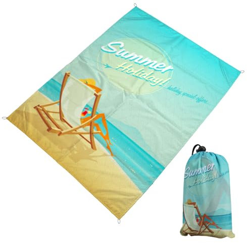 Lrocotanc Strandmatte Wasserdicht 140x200 cm – Große Picknickdecke - Outdoor Picknick Blanket, Faltbare Picnic Mat mit Tasche, Krabbeldecke Outdoor für Park, Strand, Camping, Garten