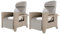 Loungesessel Balkon Set, bequeme Rattan Gartenstühle mit Liegefunktion, Hochlehner Relaxsessel mit Fußteil, verstellbare Polyrattan Gartenliege für Schwergewichtige (Modern, Aprikosenfarben, 2-teilig)