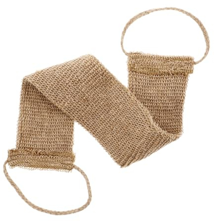 Jute Rückenbürste mit Griffen für Dusche, Peeling Badegurt