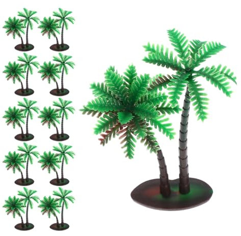 ERINGOGO 15stücke Teiliges Künstliche Kokospalmen Modelle Realistische Dekoration Für Tisch Partys Und Kunsthandwerk Pflegeleichte Plastik-palmen Für Sommer Und Strand-Themen