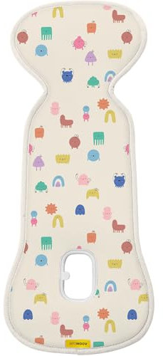 Aeromoov - Baby Sitzauflage Air Layer - Einlage Für Autositz oder Kinderwagen - Gruppe 0 - Antischwitz Sommerbezug - Bio-Baumwolle - Funny Shapes