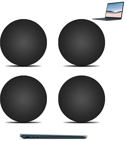 Laptop Unterseite Gummifüße,8.5mm Runde Rutschfeste Gummipuffer Ersatzteile | Kompatibel Mit Microsoft Surface Laptop 3/4/5,Schwarz Rubber Base,4 Stück