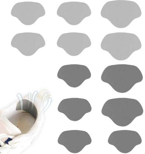 SIVZUMO 6 Paar Schuhe Ferse Reparatur, Leder Sneaker Reparatur Patch, fersenschutz für schuhe, schuh fersen reparatur, Selbstklebende Fersenschutz für Meisten Schuhen - Grau & Dunkelgrau