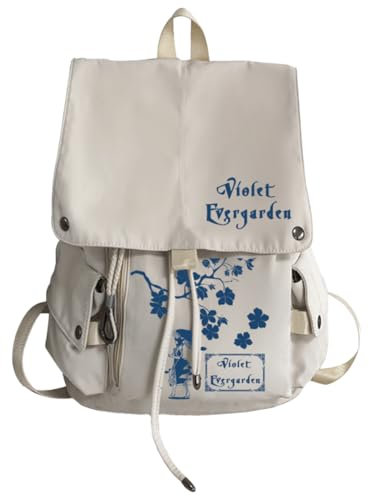 Anjinguang Sac à dos imprimé en 3D violet Evergarden - Sac d'école pour garçons et filles - Sac à dos pour ordinateur portable - Imperméable - En nylon - Style décontracté, type 3, 38*28*15cm