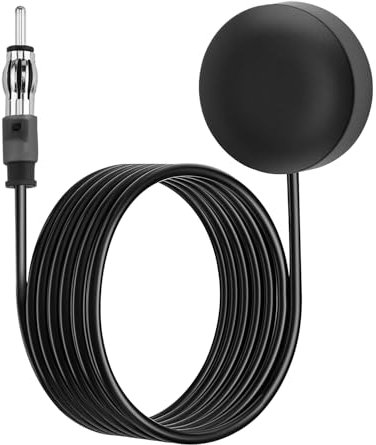 Antenna per Auto FM, Antenna Auto Radio Parabrezza Patch con Spina DIN 3M, Cavo di Prolunga per Veicoli, Auto, Camion, SUV, Radio Stereo