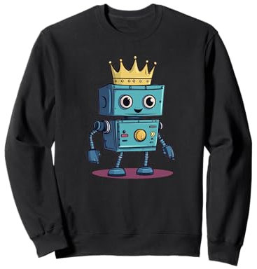 Roboter-Lineal mit Witzen und Drähten für Königreichsliebhaber Sweatshirt