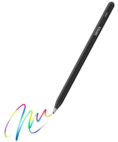 Stylet Compatible avec Samsung Galaxy Tab A11+/A9+/Lenovo Idea Tab/XIAOMI/Redmi Pad/Android 16/15 Stylus Pen, Précis sans Retard, Allumage/Éteignage à Un Clic+2 Pointe Transparente (Noir)