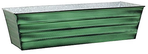 Achla Designs Jardinière - Vert-Large, Acier Galvanisé, L