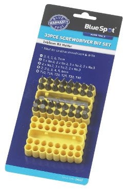 Blue Spot 14112 Screwdriver Bit Set (33 Pieces)