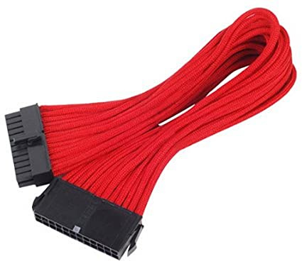 Silverstone Tek Sleeved Extension Power Supply Cable with 1 x Motherboard 24-Pin Connector (PP07-MBR)