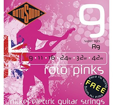 Rotosound R9 Roto Pink Super Light 09-42 Electric Guitar String Set