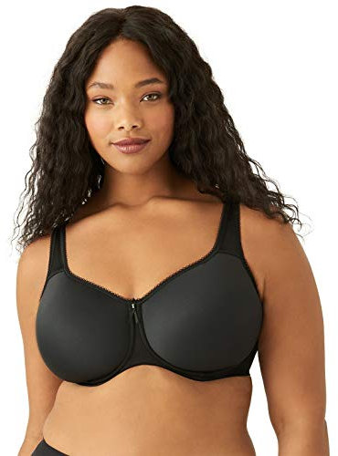 Wacoal Women's Basic Beauty Contour T-Shirt Bra, Black, 34F