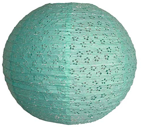 AAF Nommel ® 350, Lampion 1 Stk. Papier grün japanisch rund gelöchert. Durchmesser 40 cm