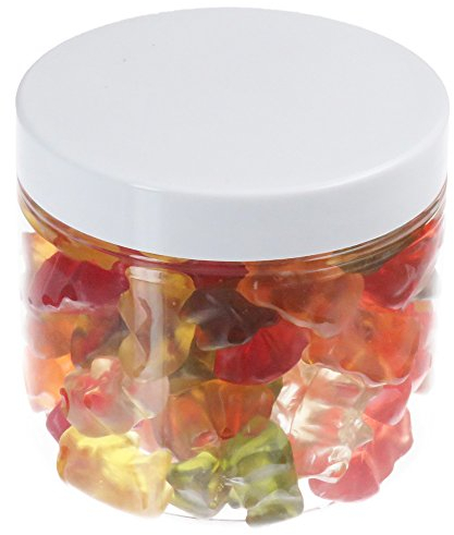 Tiegel XXL Pot de PET 200 ml transparent, avec couvercle en plastique, blanc, 50 pièces