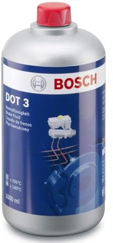 BOSCH Bremsflüssigkeit Bremsöl + BRAKE FLUID 1Liter | Für Fahrzeuge vor 2000 – nicht empfohlen für Bremsen aus ABS und ESP