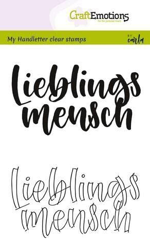 CraftEmotions Clearstempel Set A6 Carla 130501/1859 My Handletter clear stamps Handletter - Lieblingsmensch