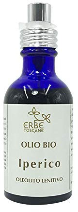 Olio BIO all’IPERICO (Oleolito) 50 ml – estratto a base di OLIO EXTRA VERGINE DI OLIVA - Puro Concentrato e Naturale – Prodotto a mano in Toscana