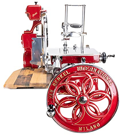 exklusive Berkel Volano B 114 | manuelle Aufschnittmaschine mit blütenverziertem Schwungrad | + handgefertigtem Palatina-Werkstatt ® Schneidebrett | sofort lieferbar