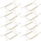 MroMax Lot de 8 crochets pour assiettes, 30,5 cm, en acier inoxydable de type U, crochets muraux invisibles pour murs, compatibles avec plaques décoratives, porte-couches, doré