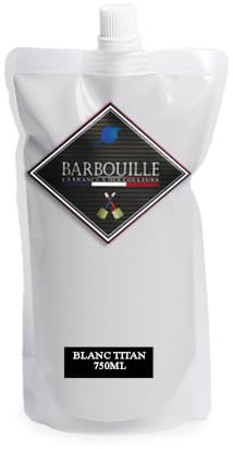 BARBOUILLE - Peinture Acrylique - Effet Mat-Poudré - Peinture Mur & Plafond - Lessivable - Séchage En 30 min - COV A+ - Fabriquée En France - 750 ML - 2,5 L - 5 L (Blanc Titanium, 0,75 Litres)