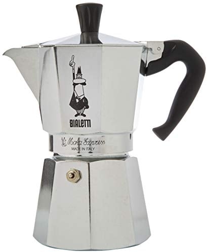Bialetti Industrie Spa CAFFETTIERA Moka Express FASC.TZ.6, Alluminio, Grigio, One Size
