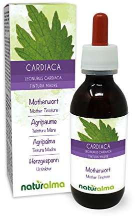Herzgespann (Leonurus cardiaca) Kraut mit Blüten Alkoholfreier Urtinktur Naturalma - Flüssig-Extrakt Tropfen 120 ml - Nahrungsergänzungsmittel - Veganer