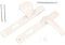 KOTARBAU® Juego de manilla y pomo para puerta, Manilla de cilindro de perfil 72 mm, Manillas de aluminio - blanco, 2 Manetas, Manijas de placa larga, Kit de montaje incluido, Picaporte con pomo