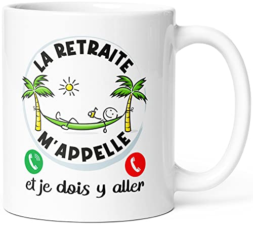 Luigi Collection Mug Humour Retraite Tasse Message Drôle Collègue. Idée Cadeau Original pour Départ en Retraite Retraité Ami Travail Bureau Homme Femme pour Anniversaire Noël. Souriez dès le Réveil.
