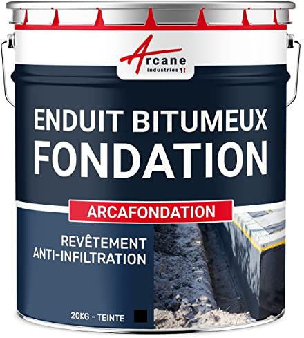 Enduit Fondation Bitumineux Étanchéité Mur Enterré 20 kg Noir