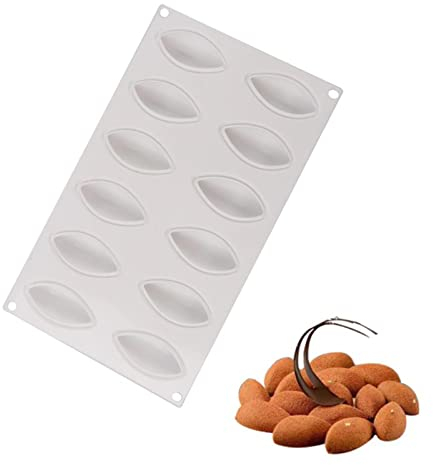 XG Quenelle Silicone Rugby Shaped Chocolate Cake Mould, 12 Cavities, White, Sports Occasion