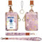 Ausweishülle Kartenhülle mit Schlüsselband, ID Kartenhalter mit Badge, ID Card Holder Abzeichen Kit, für Frauen, Lehrer, Krankenschwestern, Doktor, Student (Lila Grau)