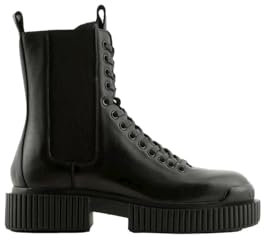 Armani Exchange Anfibi in Vera Pelle Nero 00002, 40