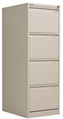 Horison Industries Tall Storage Cabinet with Doors - Lockable Cabinet, Metal Cabinet, Office Furniture, Broom Cabinet Cupboard - 4 Drawer Filing Cabinet with Flush Front in Grey