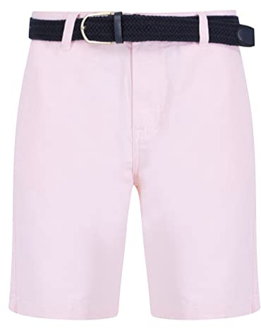 Tokyo Laundry Men's Cotton Chino Shorts with Woven Belt