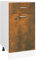vidaXL Smoked Oak Drawer Bottom Cabinet | 40x46x81.5 cm Storage Unit | Engineered Wood Kitchen Organizer | Modern and Practical Design