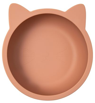 coolable Saugnapf-Schüssel für Babys aus 100% Silikon ohne BPA, haftet an Tisch und Hochstuhl, mikrowellengeeignet (STAUBIGES ROSA)