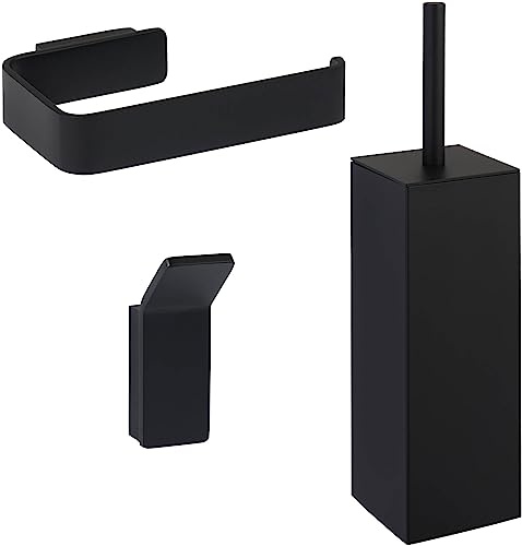 Ben Torgetto 3-teiliges Toiletten-Set Matt Schwarz