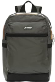 K-Way Small Laon Rucksack aus leichtem Ripstop-Nylon; Außentasche vorne mit Reißverschluss, gepolstertes Innenfach, mehrere Innentaschen und gepolsterter Rücken aus Netzstoff., grün, S