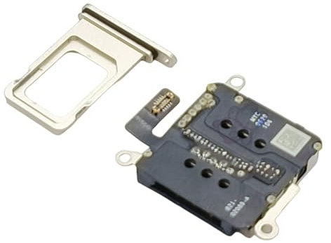 Plateau double SIM compatible avec iPhone 11 Blanc avec lecteur de carte SIM - 2 cartes SIM en 1 téléphone