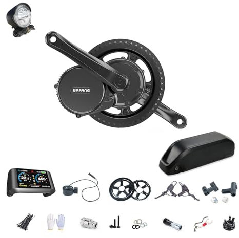 BAFANG Mittelmotor 48V 500W 750W Elektrofahrrad Kit BBS02B EBike Umbau Kit, Optionales Anzeige und 48V Batterie