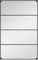 HOMCOM Miroir Mural verrière rectangulaire Style Industriel, Horizontal ou Vertical avec 4 Crochets, en métal Noir - 109 x 69 cm