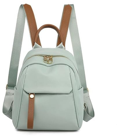 FUNSEED Rucksack Damen klein, lässig Oxford-Stoff Tasche, Diebstahlsicher Cityrucksack, Eleganter Tagesrucksack für Büro, Pendeln, Arbeit, Schultertasche für den täglichen Gebrauch, Grün