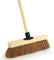 11.5 Coco Broom Head with Bracket and 48 Wooden Handle - Natural Bristle Sweeping Broom for Indoor and Outdoor Cleaning