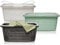 Hausfelder Wäschekorb 58x37x25cm – Wäschekörbe 3er Set - Stabil & Stapelbar - Wäschesammler mit Henkeln & Griffen 35 l (Farbmix, 3 Körbe)