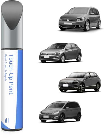 LD7R Pepper Grey Metallic Barniz Lápiz de retoque compatible con VW / Volkswagen, coincidencia exacta para chips y arañazos
