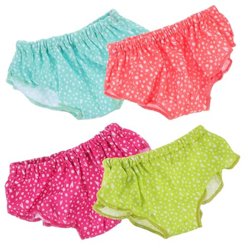 ibasenice 4stücke Puppenunterwäsche Höschen Für Spielzeugpuppen Bunte Ersatz Puppenhöschen Puppen-anziehzubehör Spielzeug-höschen Zum Vortäuschen Puppenzubehör
