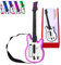 NAUXIU Controller Wii Guitar Hero 2024 wireless compatibile con Guitar Hero Wii rock band 2 giochi Guitar Hero World Tour Bundle Clone Hero, luci RGB