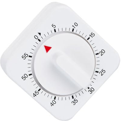 PAMINGONO Mechanischer Küchentimer-wecker Quadratischer Timer Für Küche Zuhause Und Restaurant Durch Drehen Ohne Batterie Langlebiges Material